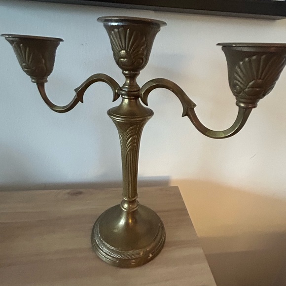 Vintage Brass Art Nouveau Style Candelabra Set 2 - Picture 11 of 16